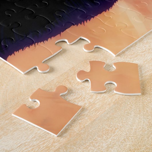 Black Cat Art Kat puzzel Legpuzzel (Zijkant)