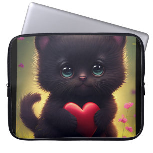 BLACK CAT ART LAPTOP SLEEP SLEEVE