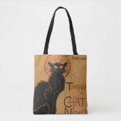 Black Cat Art Nouveau - Canvas tas (Voorkant)