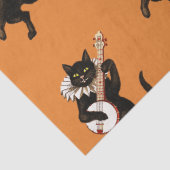 BLACK CAT ART NOUVEAU HALLOEEN Tissue Paper Tissuepapier (Detail)