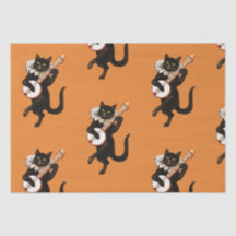 BLACK CAT ART NOUVEAU HALLOEEN Tissue Paper