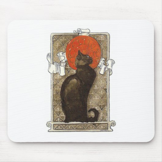 Black Cat - Art Nouveau - Theophile Steinlen Muismat (Voorkant)