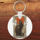 Black Cat - Art Nouveau - Theophile Steinlen Sleutelhanger (Voorkant)