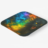 Black Cat Art Papieren Bordje (Gebogen)