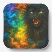 Black Cat Art Papieren Bordje (Voorkant)