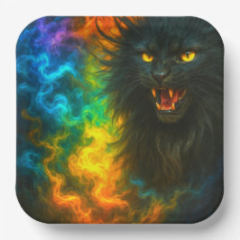 Black Cat Art Papieren Bordje