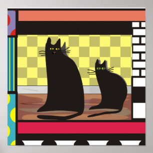 Black Cat Art, Poster voor twee vrienden