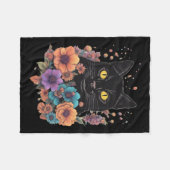 Black Cat Art Sticker 1 Fleece Deken (Voorkant (Horizontaal))