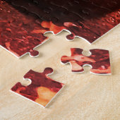 Black Cat Aurtumn-bladeren Foto Legpuzzel (Zijkant)