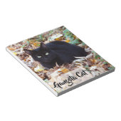 Black cat Autumn bladeren Foto Notitieblok - 40 pa (Schuin)