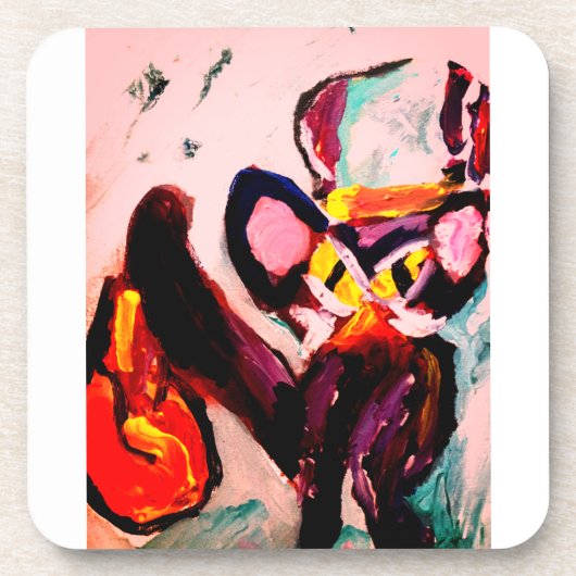 Black cat autumn room  bier onderzetter (Voorkant)