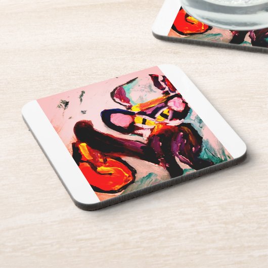 Black cat autumn room bier onderzetter (Linkerzijde)