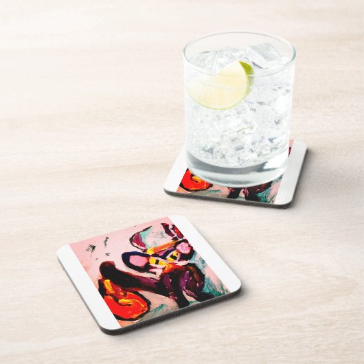 Black cat autumn room bier onderzetter (Rechterzijde)