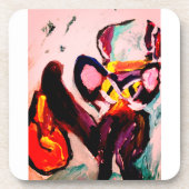 Black cat autumn room  bier onderzetter (Voorkant)