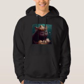 Black Cat Axolotl Chocolate Hoodie (Voorkant)