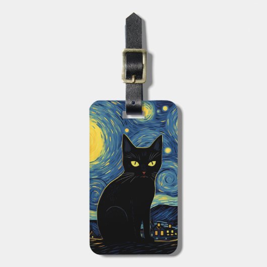 Black Cat Bagagelabels (Voorkant verticaal)
