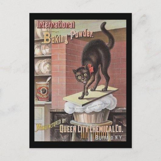 Black Cat Baking Soda Buffalo Verenigde Staten Briefkaart (Voorkant)
