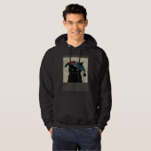 Black Cat Baseball Raining Hoodie (Voorkant volledig)