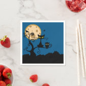 Black Cat, Bat, en Uil Halloween Servet (Insitu)