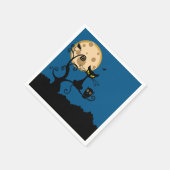 Black Cat, Bat, en Uil Halloween Servet (Hoek)