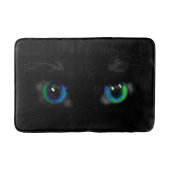 Black Cat Bath Mat Blue Green Eyes (Voorkant)