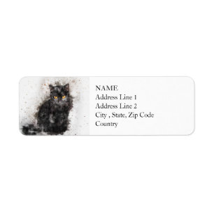 Black Cat Beauty   ABSTRACT   WATERVERF Etiket