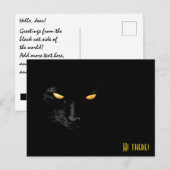 Black Cat-begroetingen grappig aanpasbaar Briefkaart (Voorkant / Achterkant)