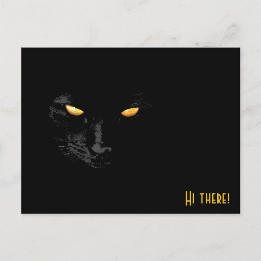 Black Cat-begroetingen grappig aanpasbaar Briefkaart (Voorkant)