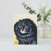 Black Cat beroemd gemaakt door Louis Wain Briefkaart (Staand voorkant)