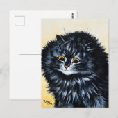 Black Cat beroemd gemaakt door Louis Wain Briefkaart (Voorkant / Achterkant)