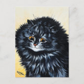 Black Cat beroemd gemaakt door Louis Wain Briefkaart (Voorkant)
