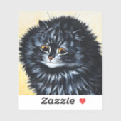 Black Cat beroemd gemaakt door Louis Wain Sticker (Vel)