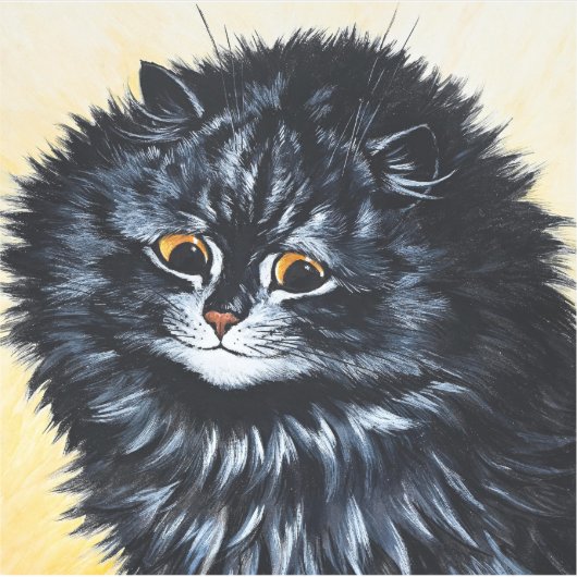Black Cat beroemd gemaakt door Louis Wain Sticker (Voorkant)