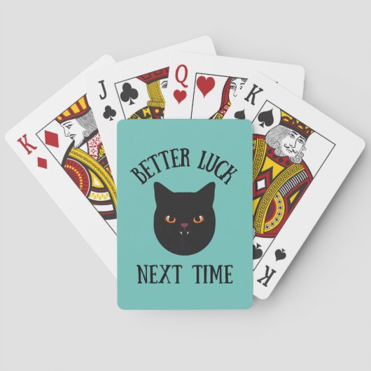 Black Cat Beter Geluk Volgende keer Pokerkaarten (Achterkant)