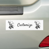 Black Cat Biker Babe Thunder_Cove Bumpersticker (Op auto)