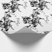Black Cat Biker Babe Thunder_Cove Cadeaupapier (Hoek)