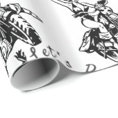 Black Cat Biker Babe Thunder_Cove Cadeaupapier (Rol Hoek)