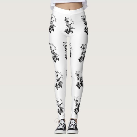 Black Cat Biker Babe Thunder_Cove  Leggings (Voorkant)