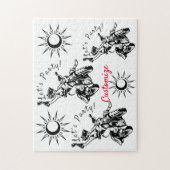 Black Cat Biker Babe Thunder_Cove Legpuzzel (Verticaal)