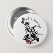 Black Cat Biker Babe Thunder_Cove Ronde Button 7,6 Cm (Voorkant /achterkant)