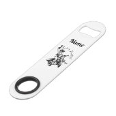 Black Cat Biker Babe Thunder_Cove Speed Flessenopener (Voorkant Gekanteld)