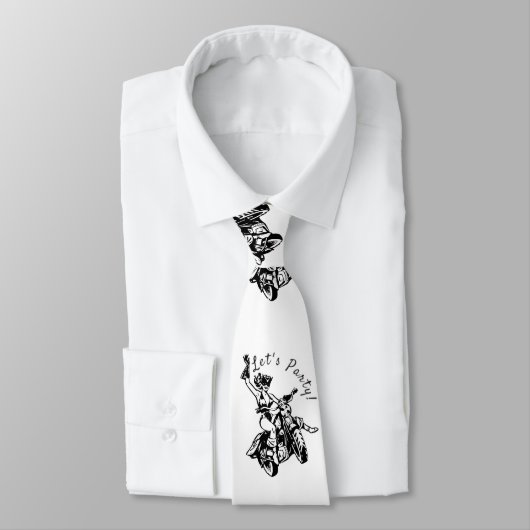 Black Cat Biker Babe Thunder_Cove Stropdas (Gebonden)