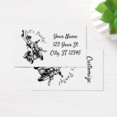 Black Cat Biker Babe Thunder_Cove Visitekaartje (Bureau)