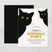 Black cat birthday kaart (Voorkant / Achterkant)