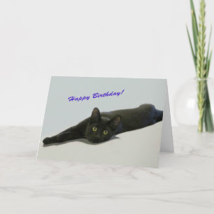Black Cat Birthday Kaart beroemd gemaakt door Focu