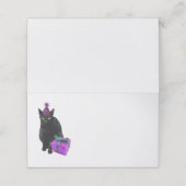 Black Cat Birthday Party Place Kaarten Plaatskaartje (Buitenkant ongevouwen)