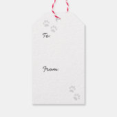 Black Cat Birthday Pet Photo Gift Label Cadeaulabel (Achterkant)