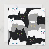 Black Cat Black Stropdas Grappig Verjaardagsfeest  Kaart (Achterkant)