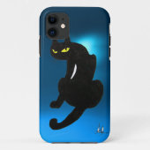 BLACK CAT blauw Case-Mate iPhone Case (Achterkant)