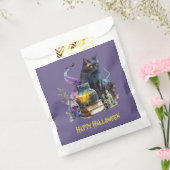 Black Cat boeken en drankjes Happy Halloween Bedankzakje (Gezegeld)